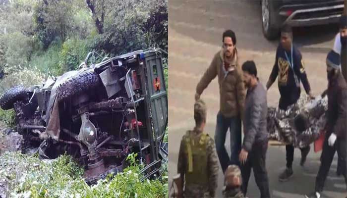 ఆర్మీ వాహ‌నం లోయ‌లో ప‌డిపోవడంతో 10 మంది సైనికులు మృతి