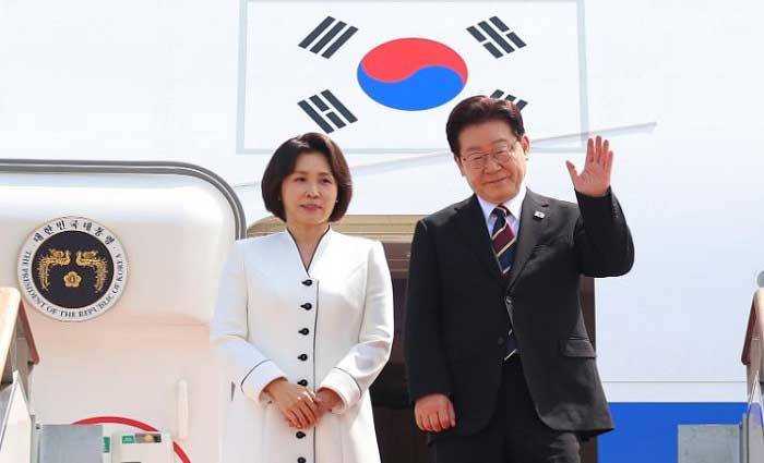 భారత్ కు చేరుకున్న దక్షిణ కొరియా అధ్యక్షుడు లీ జే-మ్యూంగ్