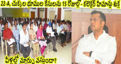 22-A, చుక్కల భూములు, రీ సర్వే, PGRS అర్జీలను వేగవంతంగా పరిష్కరించండి-కలెక్టర్ హిమాన్షు శుక్ల