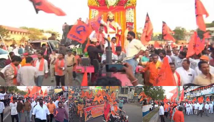 నగరంలో ఏబివిపీ ఆధ్యర్యంలో ఘనంగా చత్రపతి శివాజీ స్పూర్తి ర్యాలీ