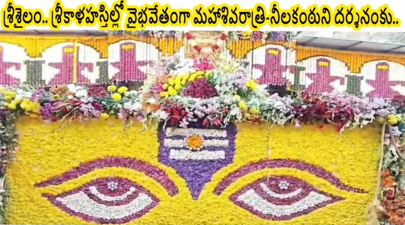 శ్రీశైలం.. శ్రీకాళహస్తిల్లో వైభవేతంగా మహాశివరాత్రి-నీలకంఠుని దర్శనంకు తరలిన భక్తులు.. శ్రీశైలం.. శ్రీకాళహస్తిల్లో వైభవేతంగా మహాశివరాత్రి-నీలకంఠుని దర్శనంకు తరలిన భక్తులు..