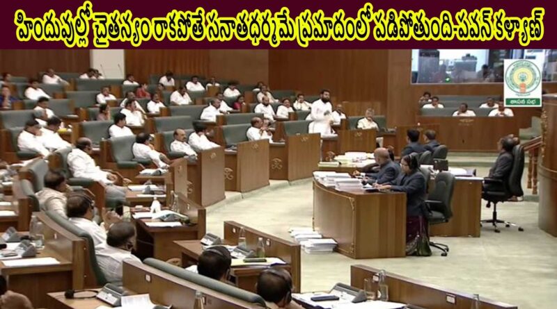 హిందువుల్లో చైతన్యం రాకపోతే సనాతధర్మమే ప్రమాదంలో పడిపోతుంది-పవన్ కళ్యాణ్