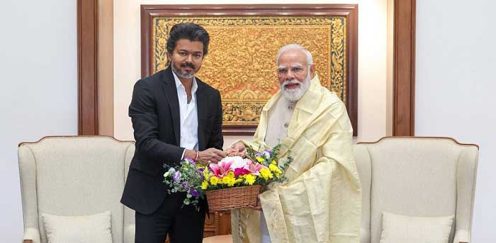 ప్రధానమంత్రి నరేంద్ర మోదీతో మర్యాద పూర్వకంగా సమావేశం అయిన సీ.ఎం విజయ్