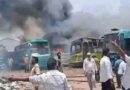 ఆటోనగర్‌లో భారీ అగ్ని ప్రమాదం-7 బస్సులు అగ్నికి అహుతి