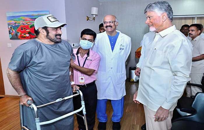 బాలకృష్ణని పరామర్శించిన చంద్రబాబు