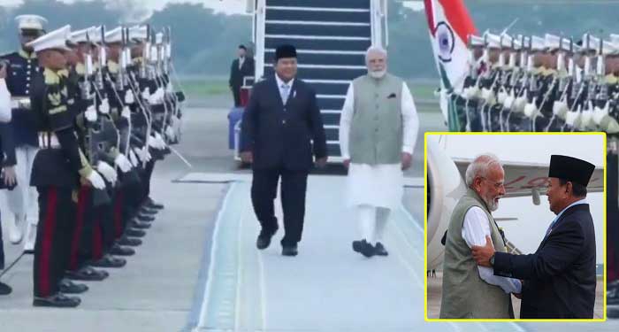 ప్రధాని మోదీకి ఇండోనేషియాలో ఘనస్వాగతం పలికిన అధ్యక్షుడు ప్రబోవో ప్రధాని మోదీకి ఇండోనేషియాలో ఘనస్వాగతం పలికిన అధ్యక్షుడు ప్రబోవో