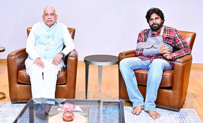పవన్ కళ్యాణ్ ని పరామర్శించిన గవర్నర్ జస్టిస్ అబ్దుల్ నజీర్