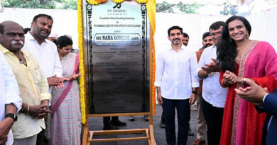 విశాఖలో పీవీ సింధు అకాడమీకి శంకుస్థాపన చేసిన మంత్రి లోకేష్