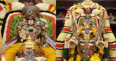చిరుజల్లుల మధ్య.. గోవింద నామస్మరణతో వైభవంగా శ్రీవారి గరుడసేవ